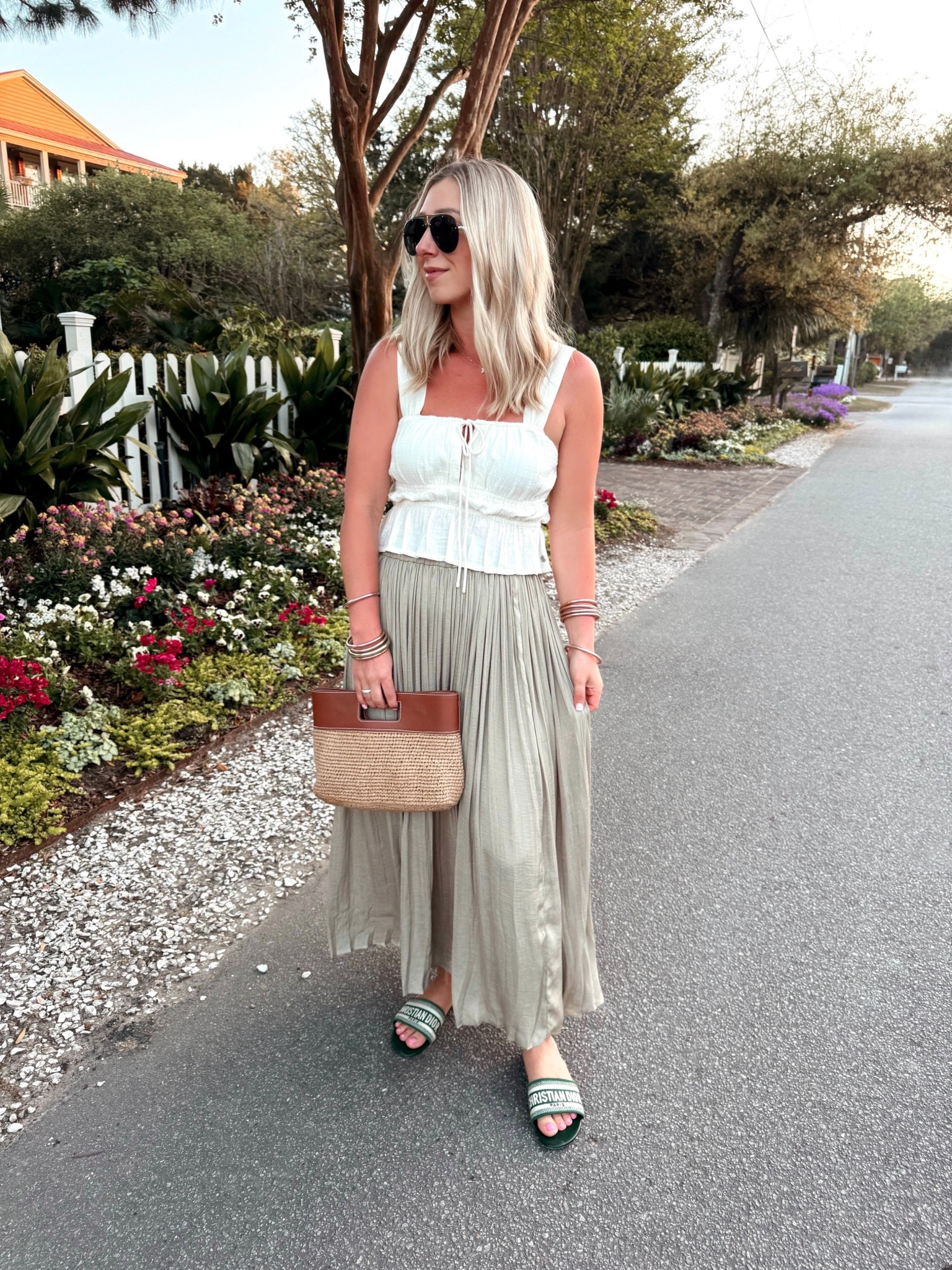 Dinner ootd night one 💛 

Beach outfits, spring outfits, dinner outfits, summer fashion, maxi skirts 

#LTKootd #LTKPetite #LTKSaleAlert
