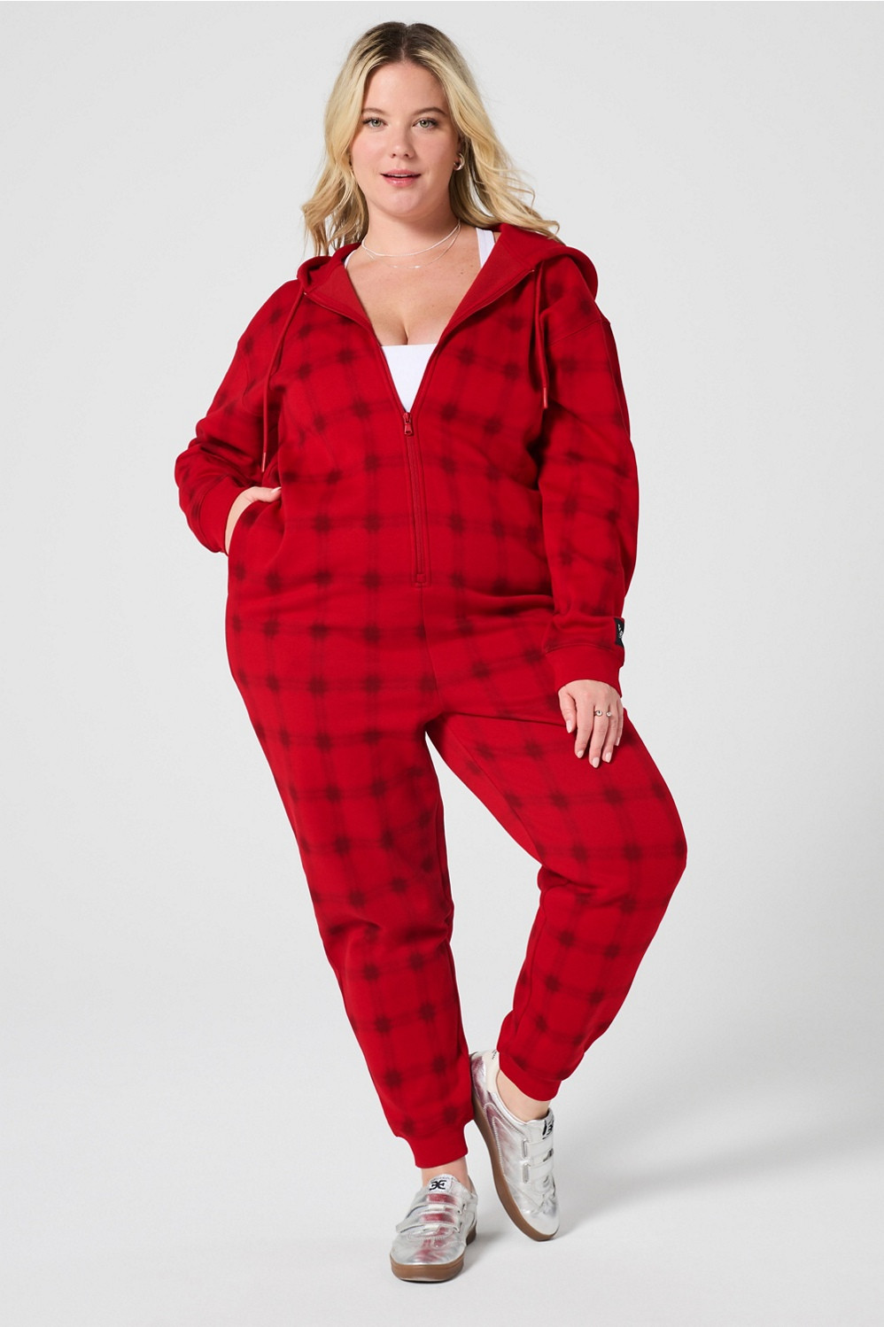 Cozy Fleece Hooded Onesie | Fabletics - North America