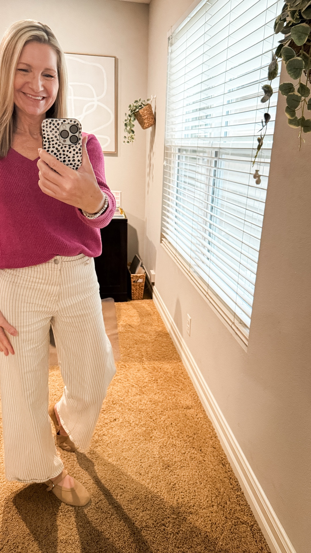 If you didn’t grab the viral sailor jeans from Target last year they are back! The fit is more of a straight leg but they have an updated striped style and the cutest floral print. 

Mine are last year’s style but I own these in 4 different colors. They are that good. 

My Old Navy sweater is old but linked a current one I’m loving. My Mary Jane flats are from Target. 

#LTKootd #LTKOver40 #LTKWorkwear