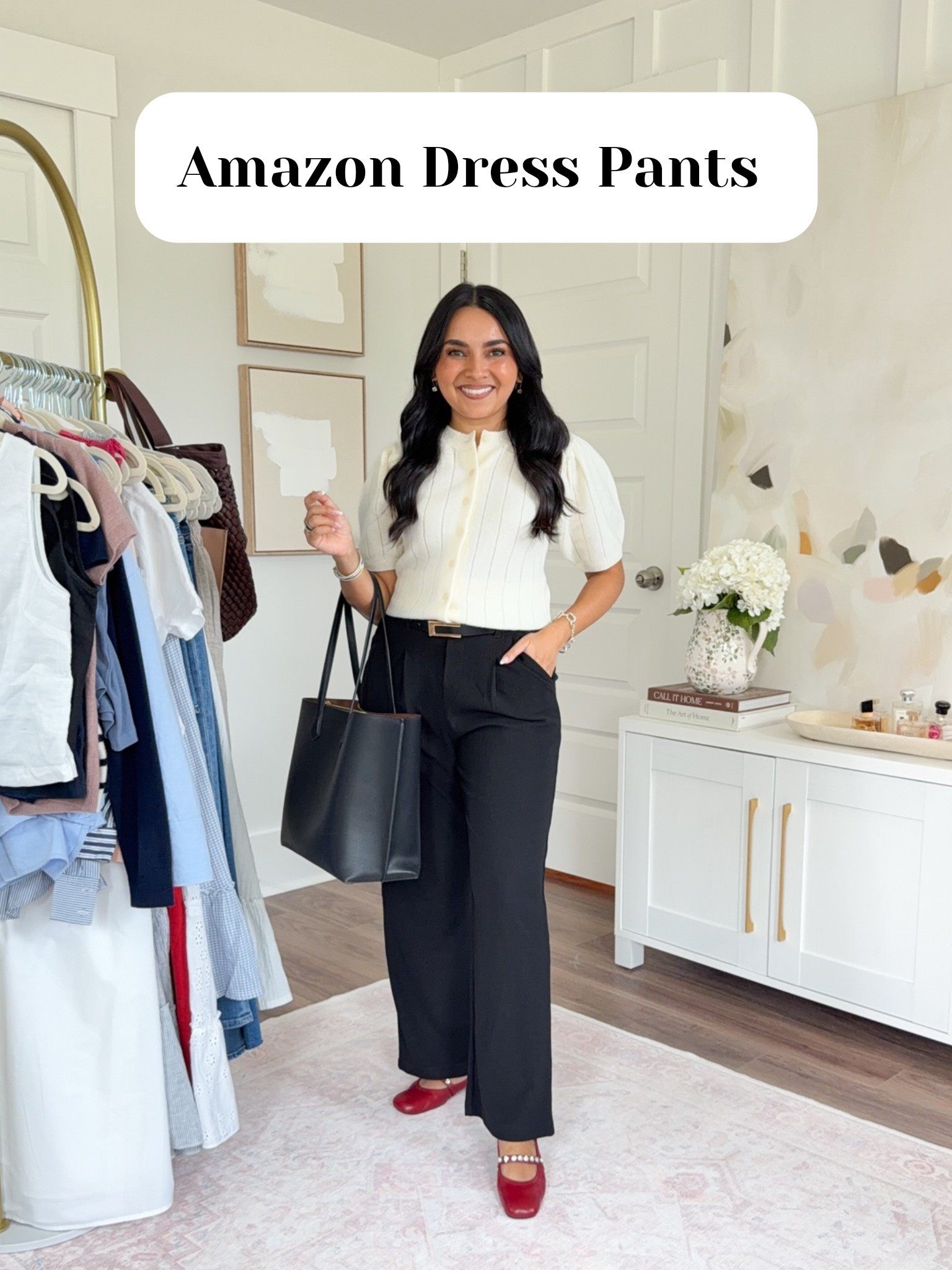 Amazon Petite Dress Pants!
For reference: I’m 5’0, petite, 32b bra size, and 2/26 in bottoms, pear shaped. 
*Everything I share is unaltered! TTS means true to size. Between size 5-6.5 in shoes

Pants size xs TTS
Sweater cardigan top size xs TTS
Belt size small TTS
Flats size 5.5 - red color is old, linked the exact ones in black 



Teacher outfits
Workwear
Business casual 
Back to school

#LTKPetite #LTKootd #LTKWorkwear