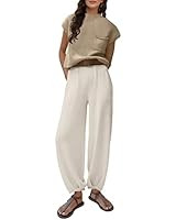 LILLUSORY 2 Piece Outfits For Women Trendy Lounge Sets Cozy Knit Sweater Short Sleeve Fashion Lou... | Amazon (US)