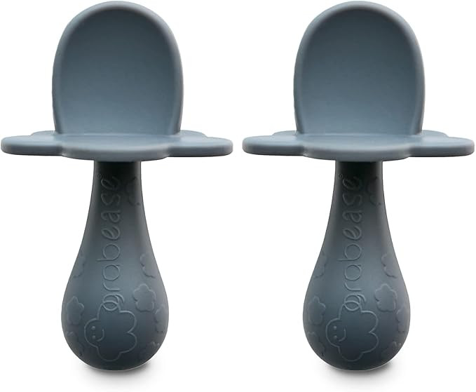 Grabease Baby Silicone Spoon Set for Baby-Led Weaning & First Stage Self-Feeding: Soft, Safe 100%... | Amazon (US)