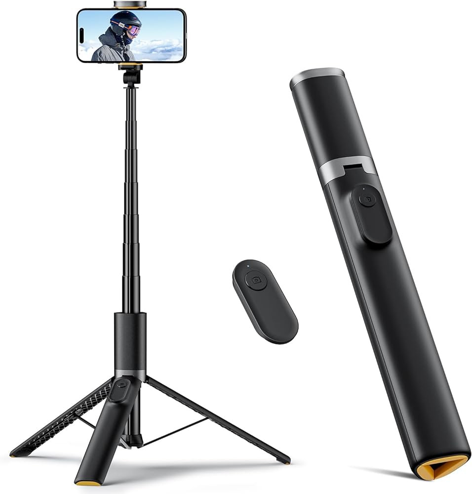 TODI 63" Phone Tripod, Tripod for iPhone & Portable Selfie Stick Tripod with Remote, Phone Tripod... | Amazon (US)