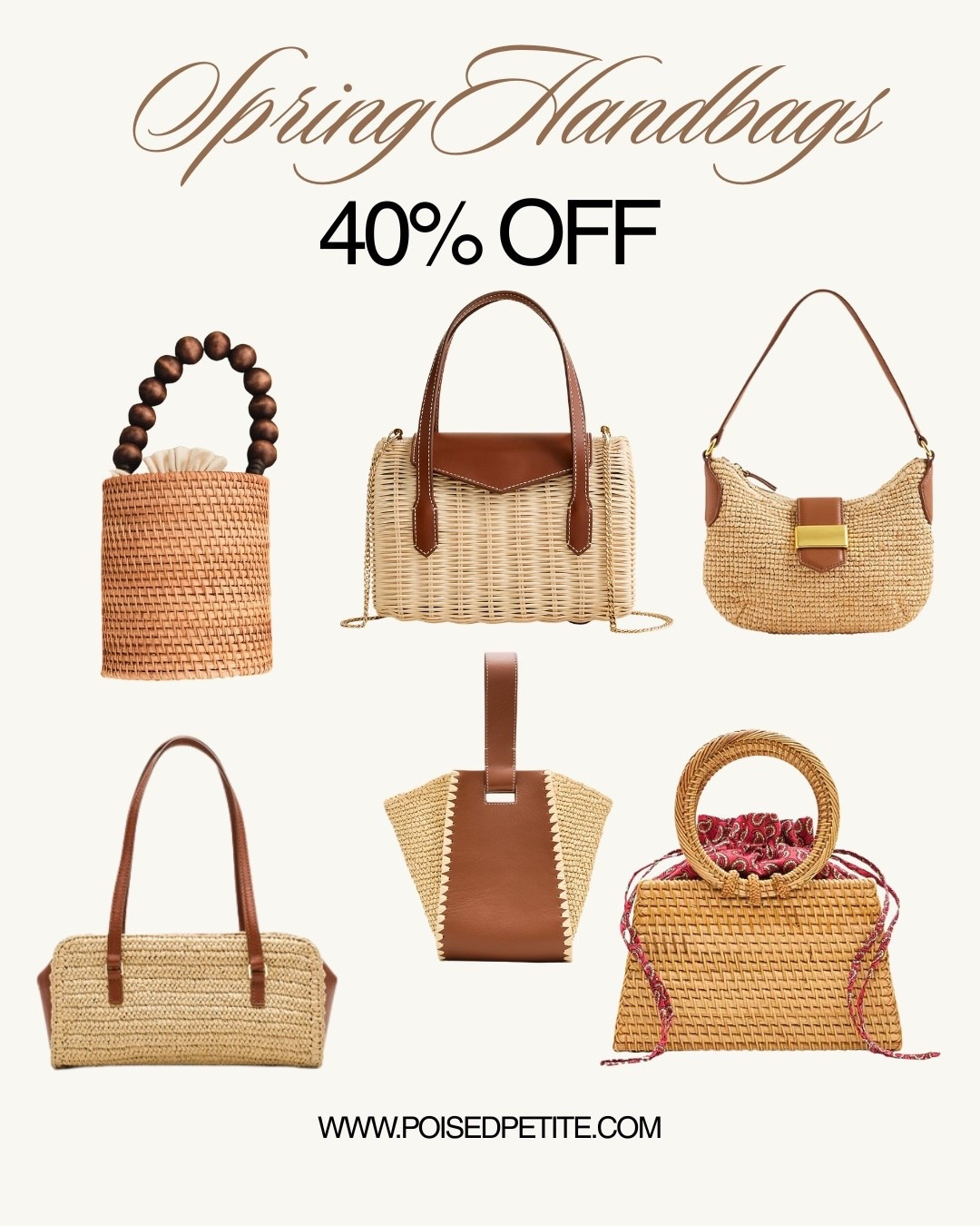 Fun Spring Bags 40% off!


#LTKPetite #LTKootd #LTKOver40