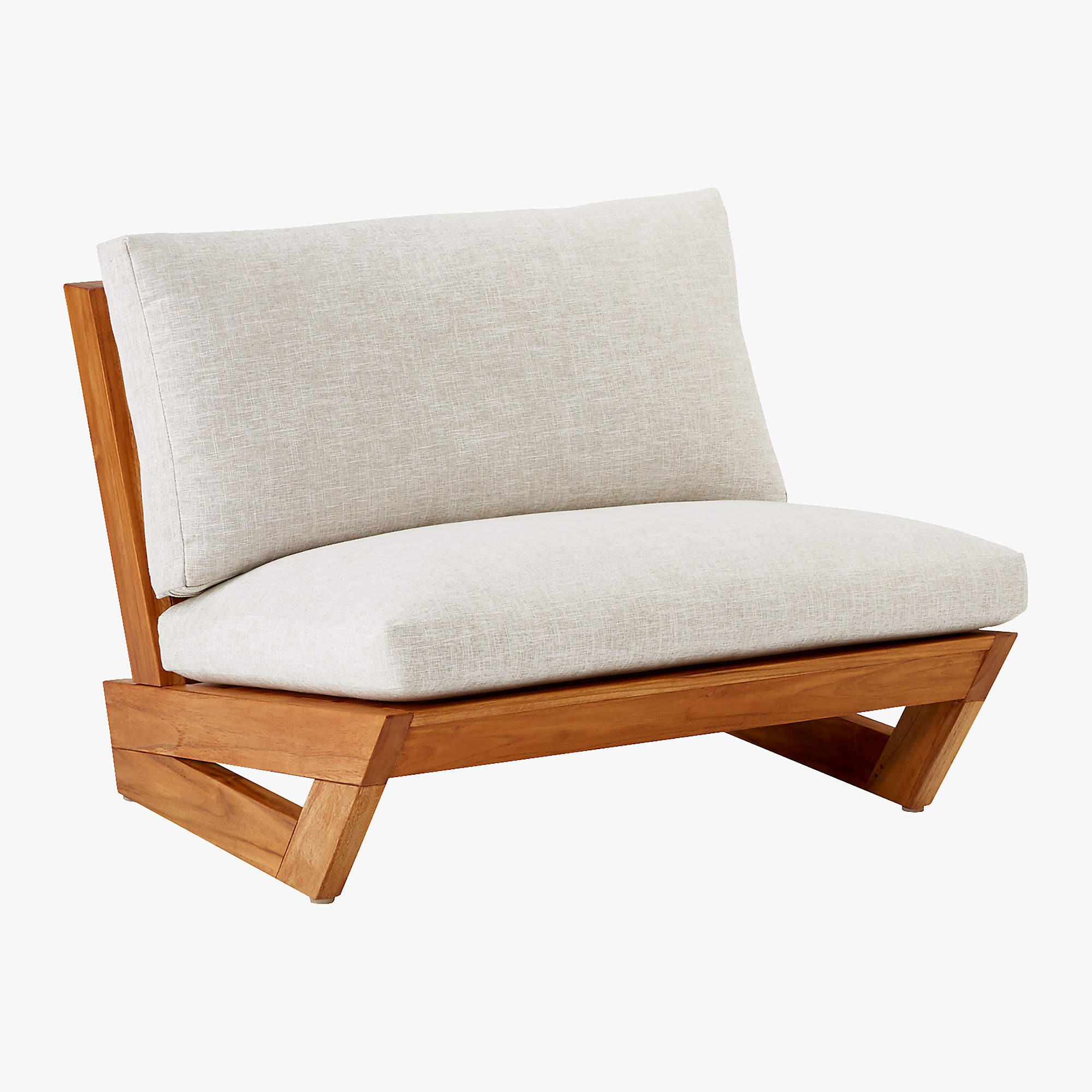 Sunset Teak Outdoor Patio Lounge Chair + Reviews | CB2 | CB2