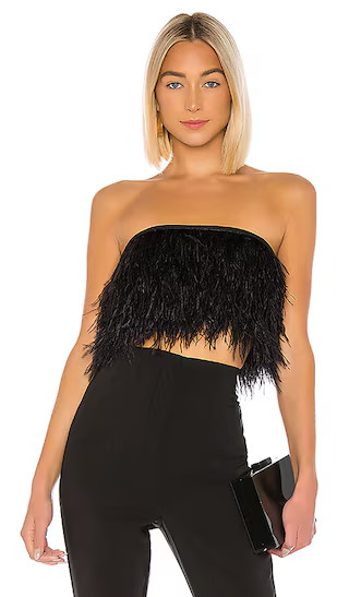 Emiliana Crop Top in Black | Revolve Clothing (Global)