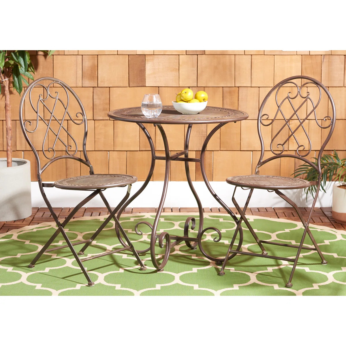 Craciuna 2 - Person Patio Dining Set with Round Table | Wayfair North America