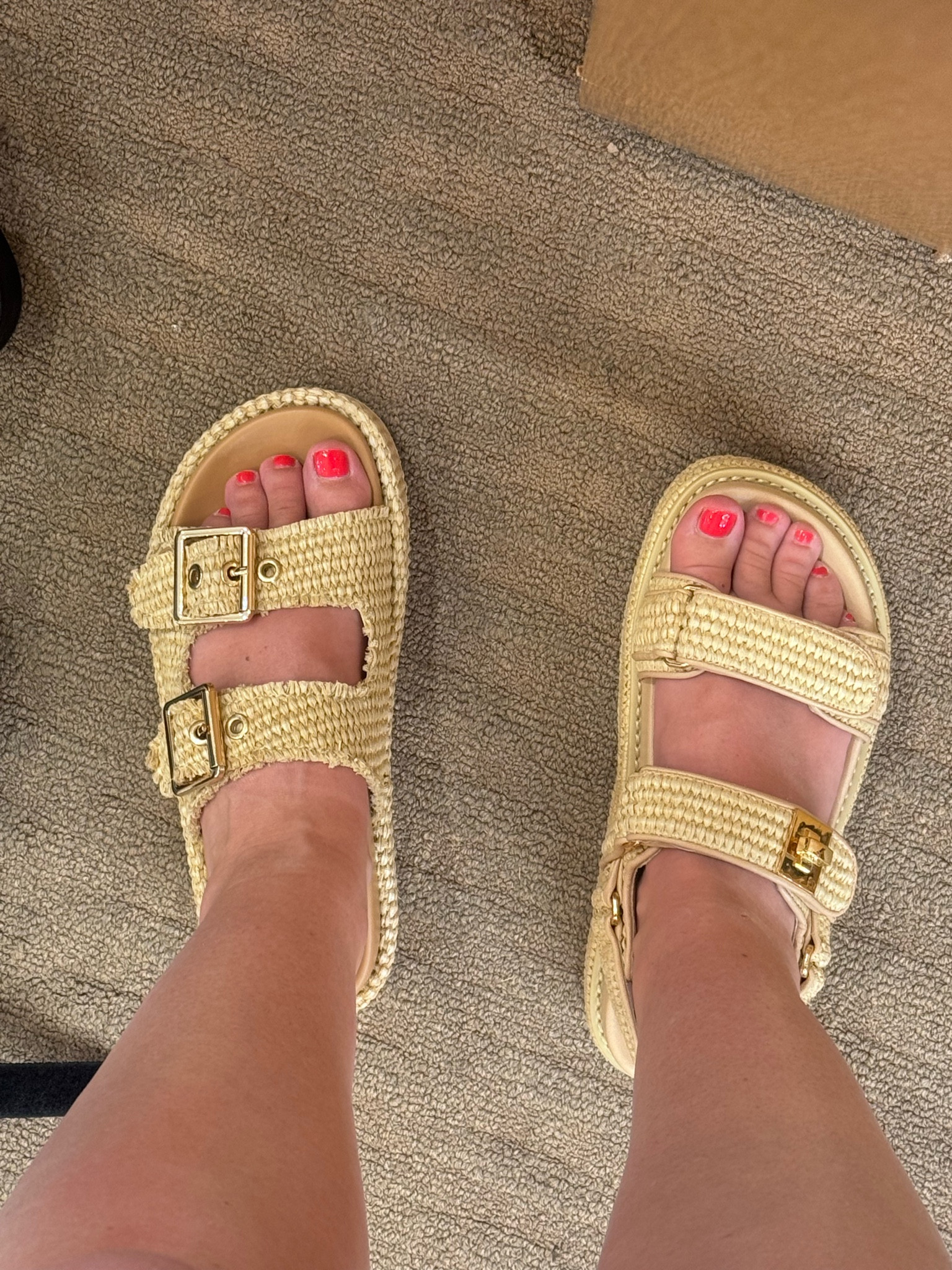 Run don’t walk the Steve Madden Karrigan Platform Sandals on the left are 40% off right now!! 

Steve Madden//Steve Madden sandals//platform sandals//raffia sandals//raffia platform sandals//belk shoes//steve Madden raffia platform sandals//comfortable sandals//walking sandals//summer sandals//velcro sandals//buckle sandals//Steve Madden slides//big Mona sandals//steve Madden big Mona sandals//back to school//vacation outfit//vacation sandals//vacation outfit//cute sandals//shoe sale//

#LTKSaleAlert #LTKShoeCrush