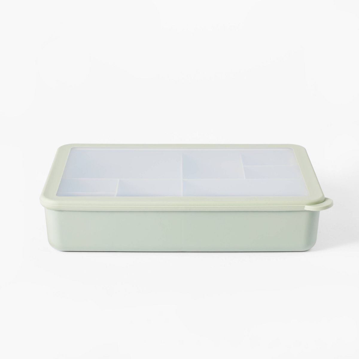 8 Compartment Large Plastic Snack Bento Box Sage Green - Figmint™ | Target