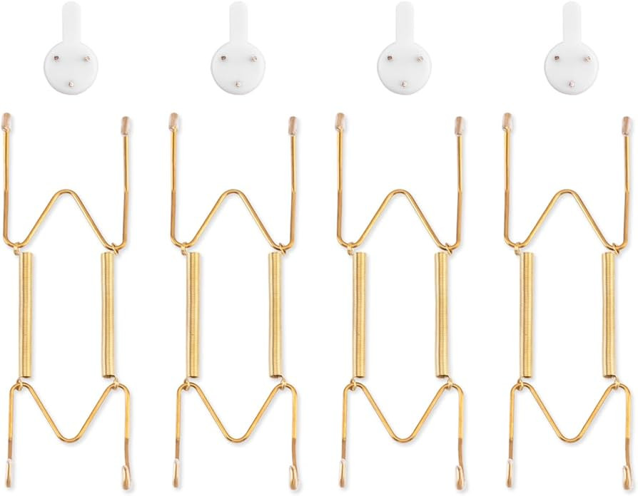 Bilillo 4 Pack Plate Hangers for The Wall, Suitable for 6-8 inch Art Plate, Stainless Steel Invis... | Amazon (US)
