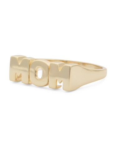 14kt Gold Plated Mom Ring | Marshalls