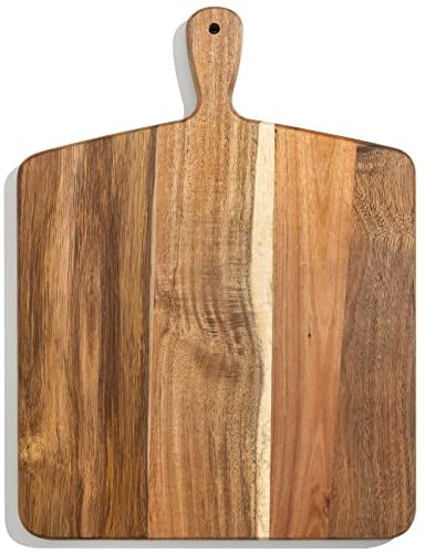 Acacia Wood Cutting Board and Chopping Board with Handle for Meat, Cheese Board, Vegetables, Brea... | Amazon (US)