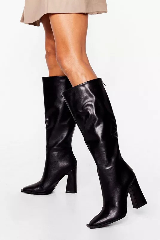 Sleek Heeled Knee High Boots | Nasty Gal (US)