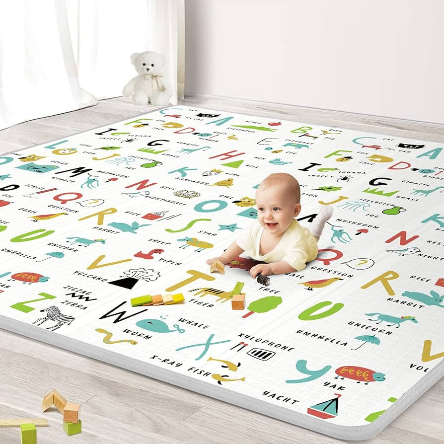 Baby Play Mat, 79x71 Large Baby Mat for floor, 0.6" Thicker Soft Foam Play Mat for Baby, Toddlers... | Amazon (US)