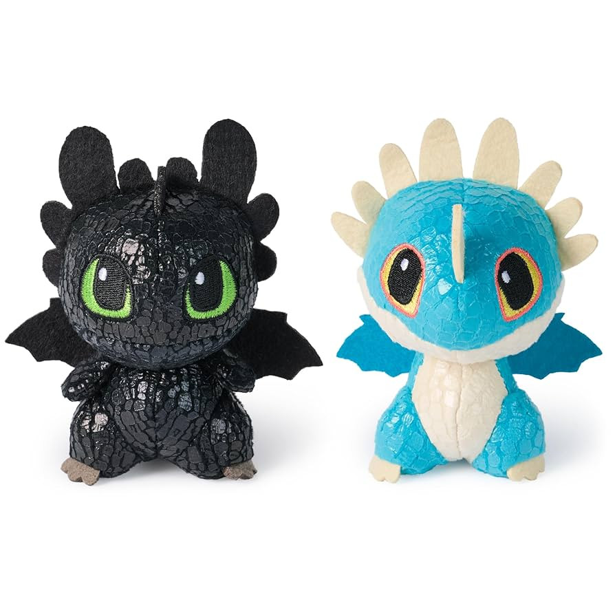 Dreamworks Dragons How to Train Your Dragon Mini Plushies, Toothless & Deadly Nadder 2-Pack, 3”... | Amazon (US)