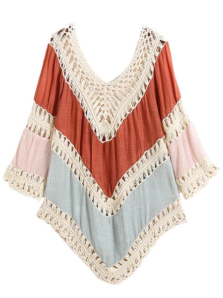 'Rachel' Colorblock Crochet Beach Cover Up (2 Colors) | Goodnight Macaroon