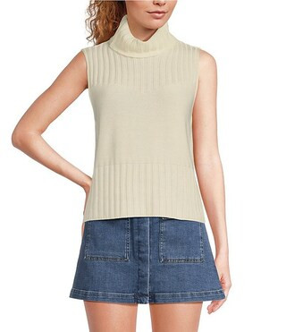 Chelsea & Violet Rosie Turtleneck Sleeveless Wool Blend Sweater Tank | Dillard's | Dillard's