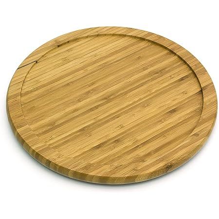 10" Premium Solid Bamboo Lazy Susan Wood Turntable Tray Cabinet Organizer, Balanced Smooth Spin T... | Amazon (US)