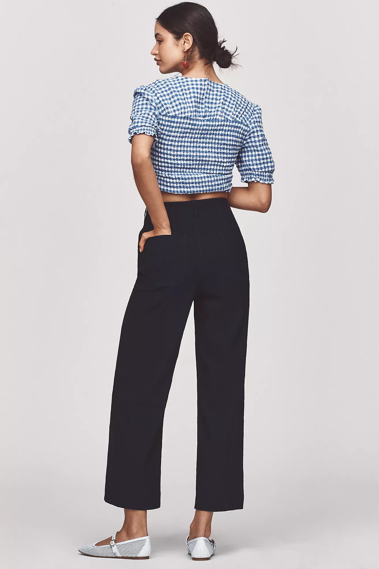 Colette Magic Fabric Scallop-Pocket Pants by Maeve | Anthropologie (US)