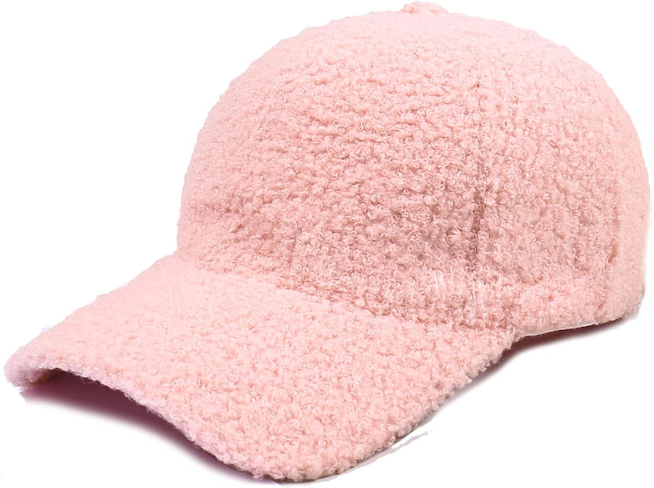 Lamb Wool Baseball Cap for Women Teddy Fleece Sports Hats Comfortable Warm Winter Outdoor Embroidery | Amazon (US)