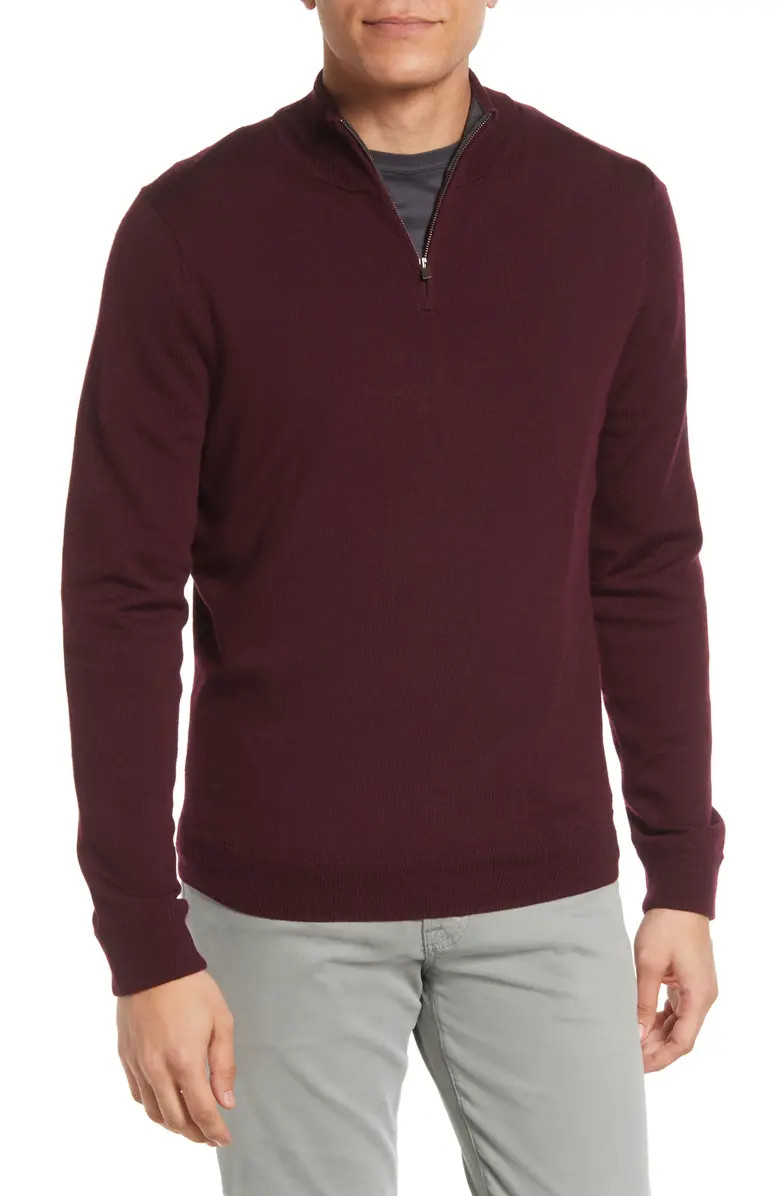 Nordstrom Washable Merino Quarter Zip Sweater | Nordstrom | Nordstrom