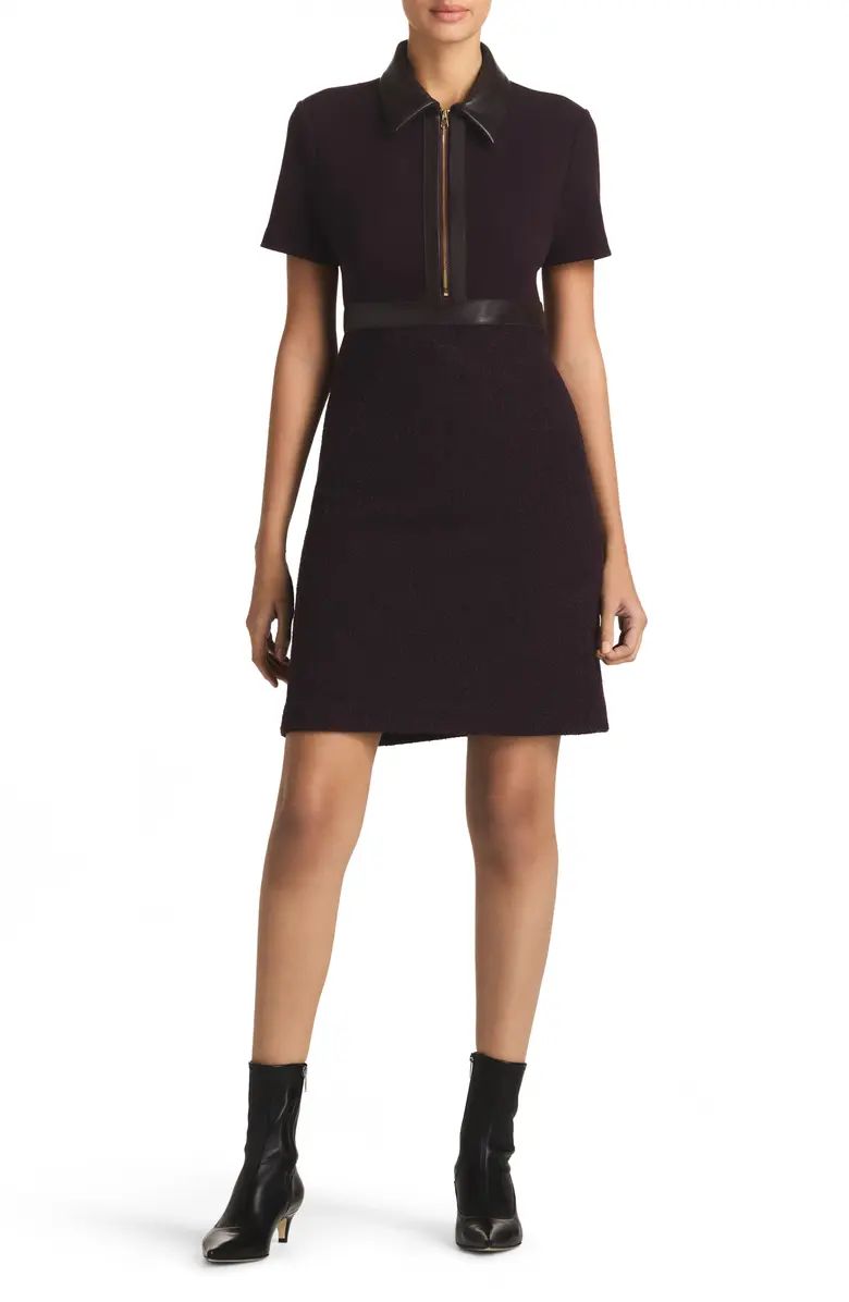 St. John Collection Mixed Media Shirtdress | Nordstrom | Nordstrom