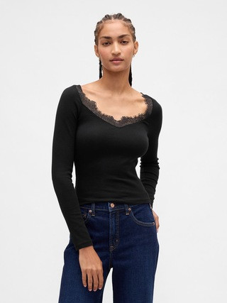 Modern Lace-Trim Top | Gap (US)