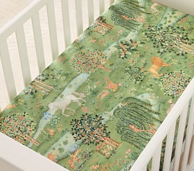 Morris & Co. Owl & Willow Organic Crib Fitted Sheet | Pottery Barn Kids
