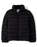 The Children's Place Girls' Medium Weight Puffer Jacket, Wind, Water-Resistant, Black, XXLarge(16) | Amazon (US)