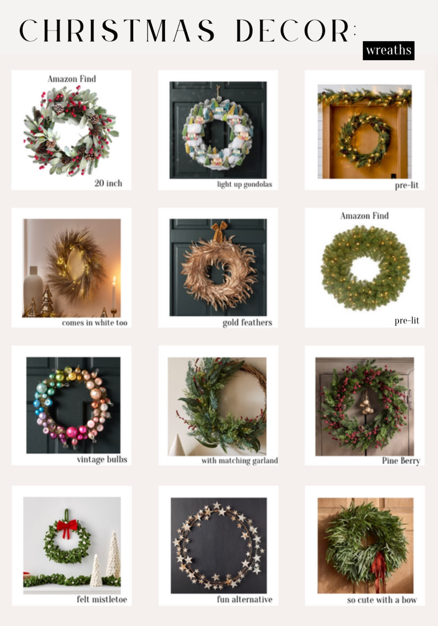 The cutest Christmas wreaths!

Christmas wreath, Christmas wreaths, holiday wreath, holiday wreaths, unique wreath, flocked wreath, berry wreath, colorful wreath, Amazon wreath, Christmas decor, Christmas finds, Amazon Christmas decor, pottery barn Christmas decor, west elm Christmas decor, anthro Christmas decor, Anthropologie Christmas decor, affordable holiday decor, affordable christmas decor

#LTKhome #LTKHoliday #LTKSeasonal