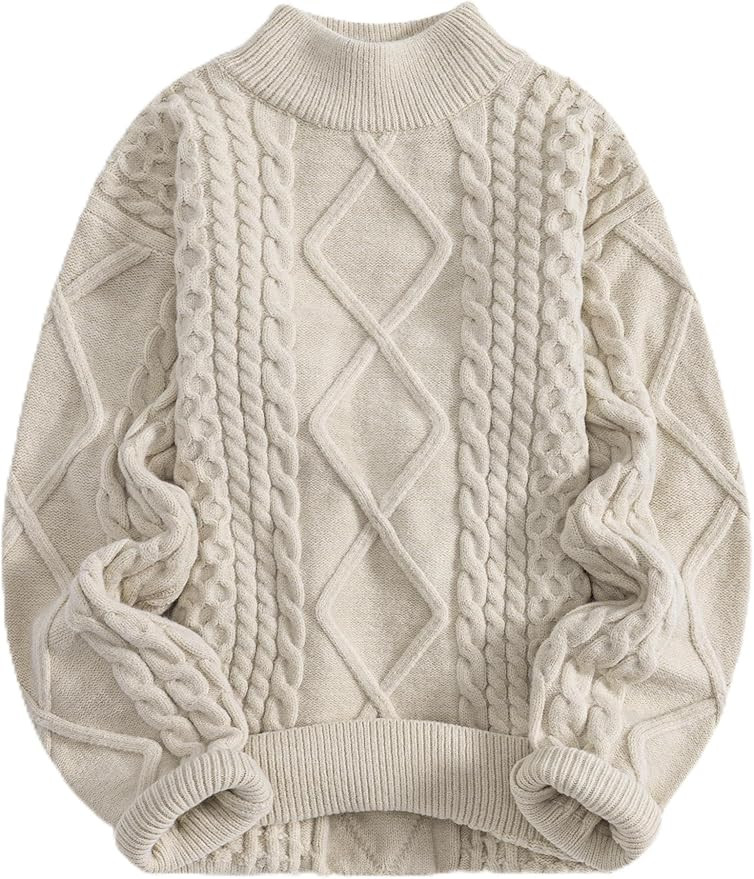 Aelfric Eden Oversized Sweater for Women Turtleneck Long Sleeve Sweater Arctic Velvet Knit Pullov... | Amazon (US)