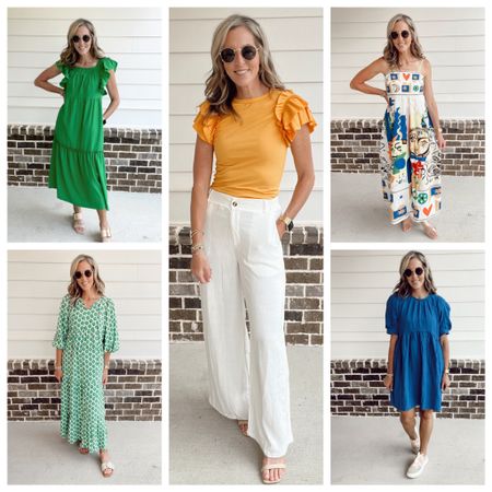 A week of colorful outfits from Amazon! Everything less than $50 - all styles come in multiple patterns, prints and colors. Wearing a small in ALL 🔆♥️

#LTKStyleTip #LTKOver40 #LTKFindsUnder50