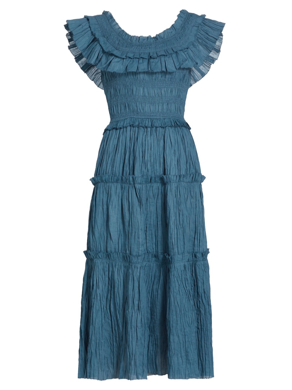 Sea Micah Flutter-Sleeve Mocked Midi-Dress | Saks Fifth Avenue