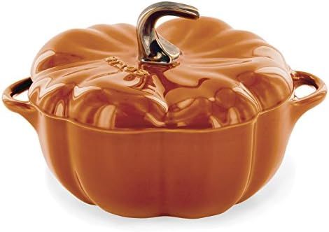 STAUB Ceramic Pumpkin Dish, .5 Qt, 16-oz, Burnt Orange, Oven Safe | Amazon (US)