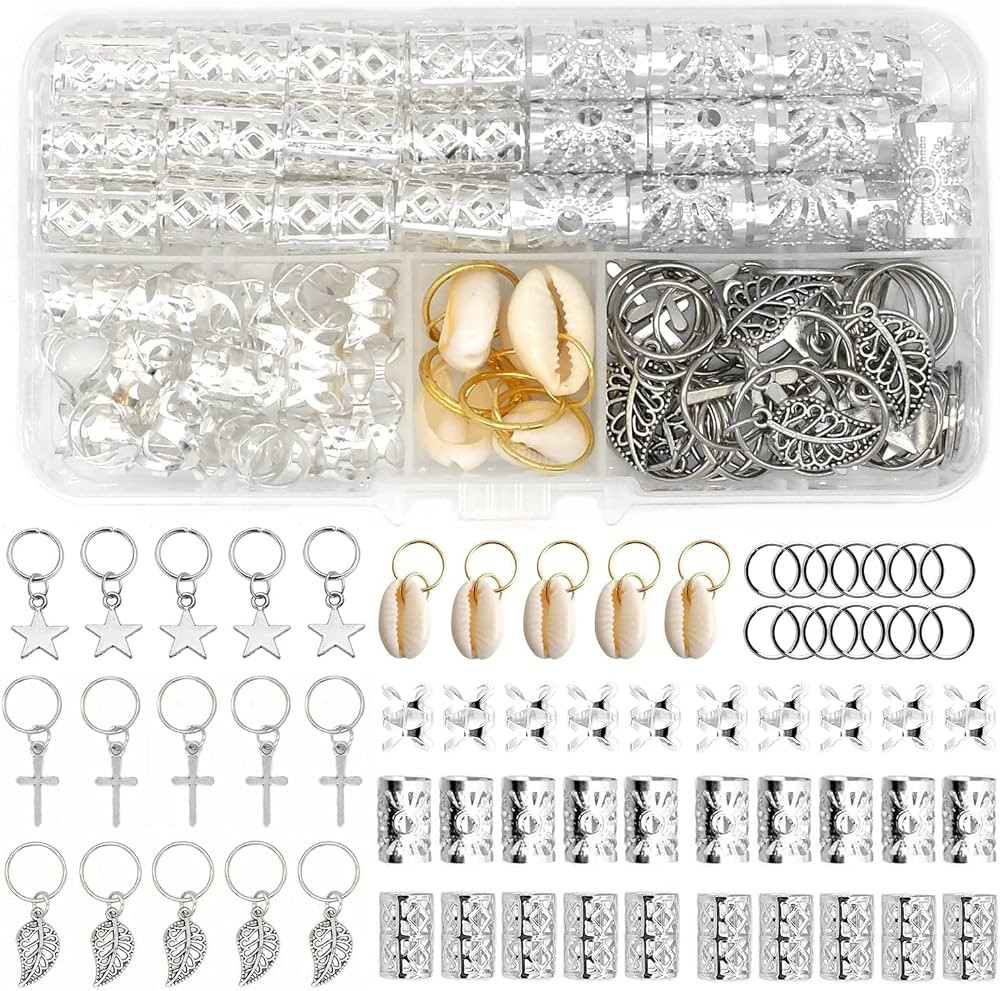 100 Pieces Hair Jewelry for Women Braids, 20 Pieces Loc Jewelry Accessories for Braiding Hair, Bi... | Amazon (US)