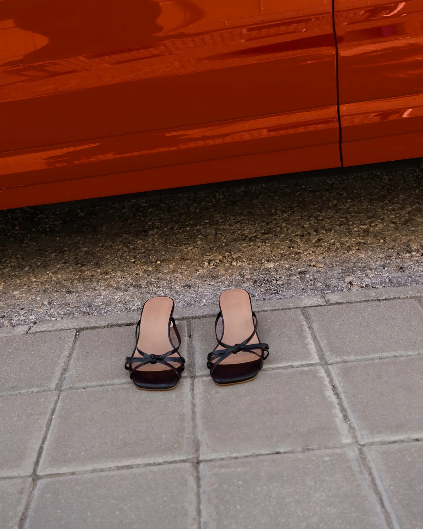 Eunisa Leather Black Heel | Flattered