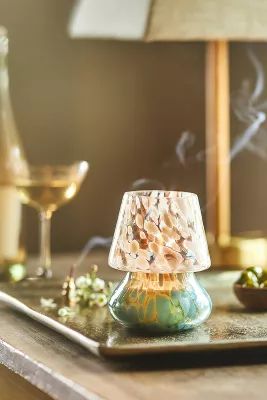 Cheena Apple Cider Champagne Fruity Fresh Glass Mushroom Lamp Candle | Anthropologie (US)
