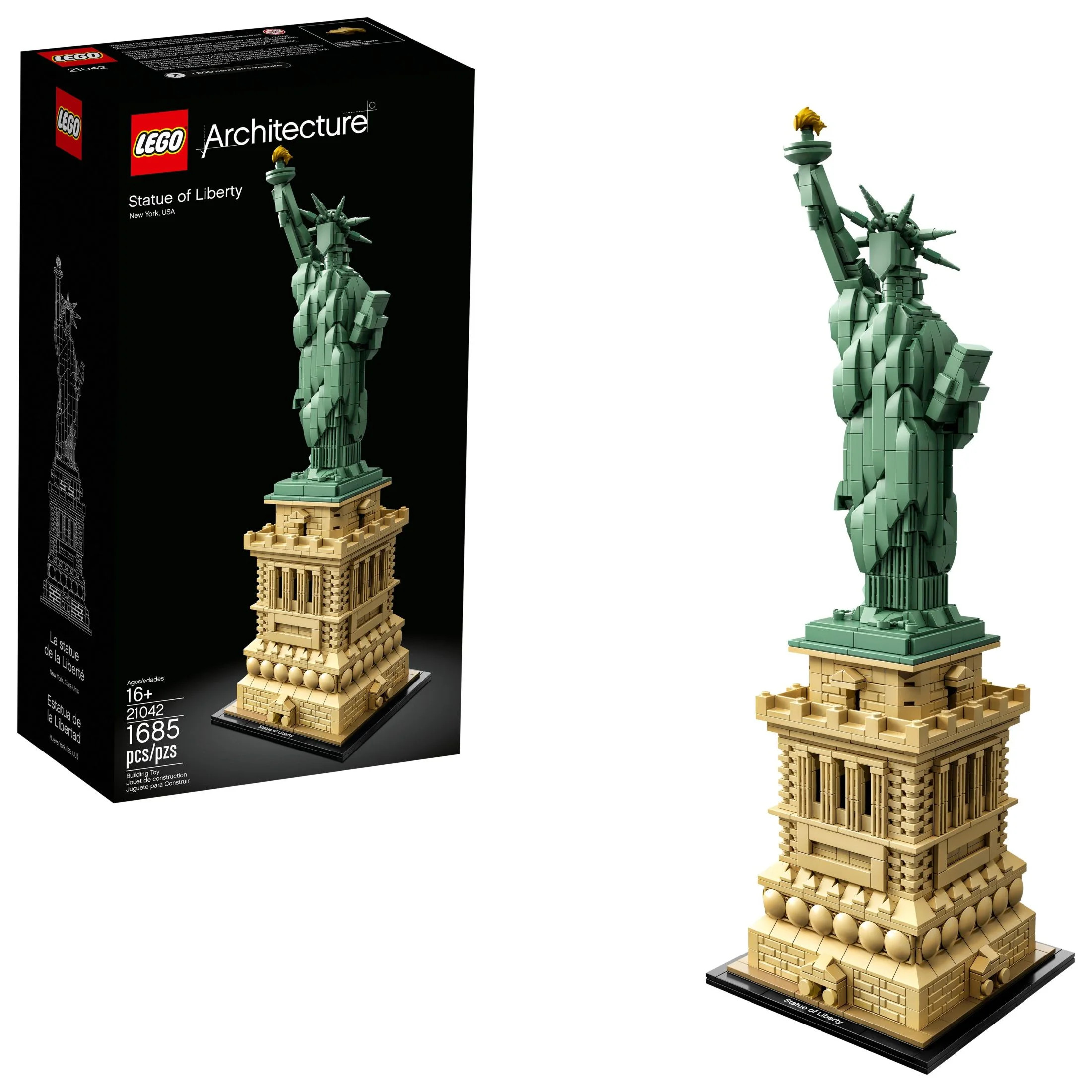 LEGO Architecture Statue of Liberty 21042 Model Building Set - Collectible New York City Souvenir... | Walmart (US)