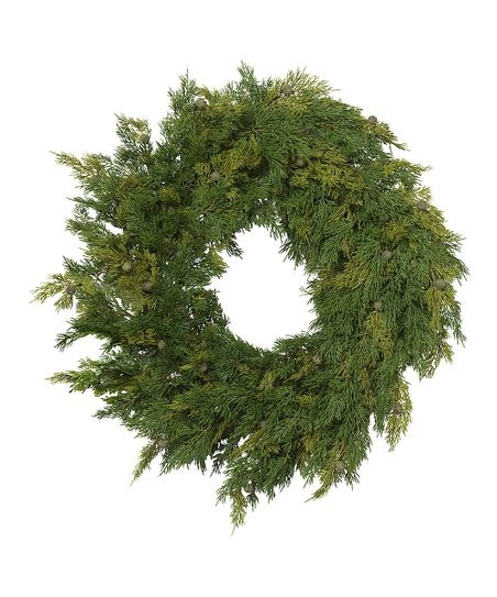 The Gerson Company Green Berry Cedar Wreath | Zulily