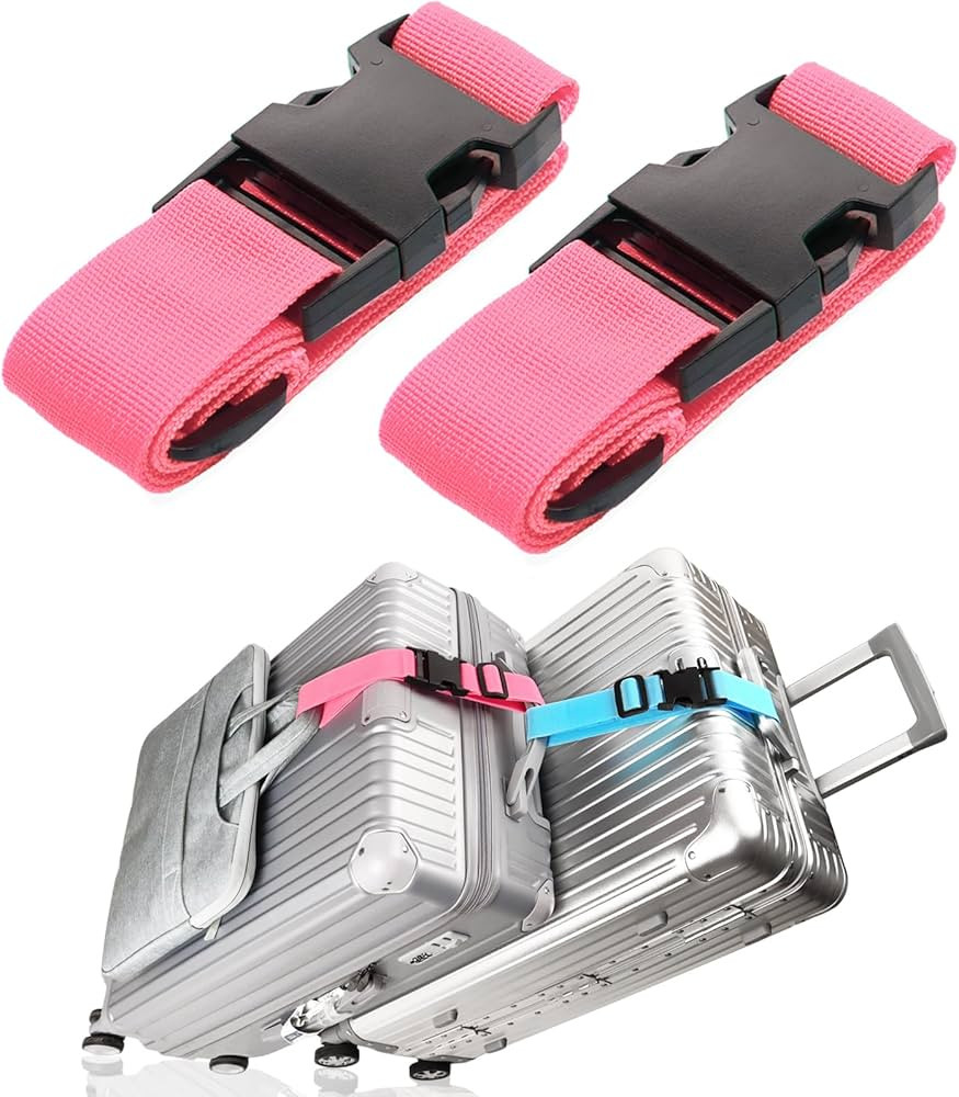 2Pack Luggage Straps for Suitcases, Travel Connector for Carry On Bag, Add Bag to Connect Two Sui... | Amazon (US)