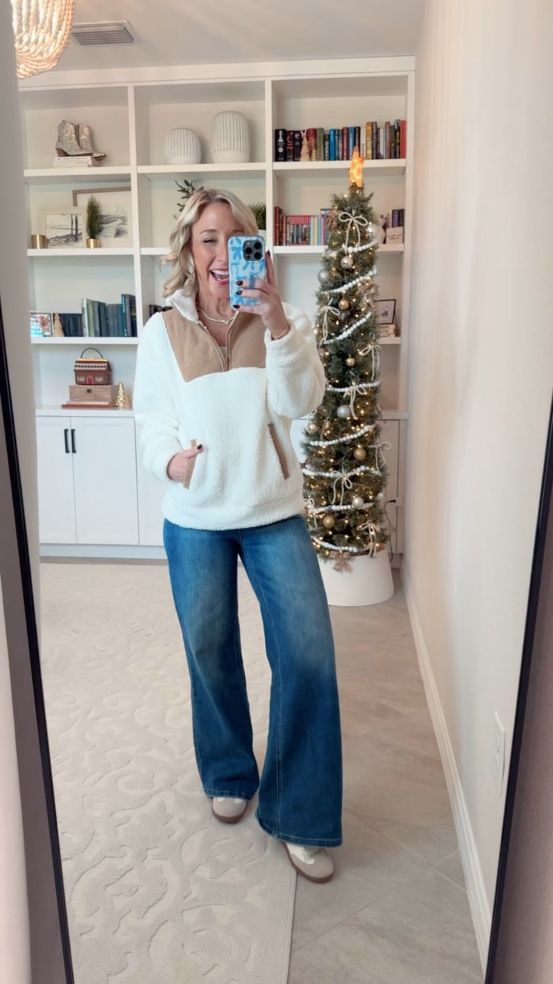 Walmart - cozy finds under $25 - 

Plush Fleece Quarter Zip Jacket w/ Corduroy Trim - size Medium. $22.98. * Wide leg jeans - size 25.

 

#LTKSeasonal #LTKFindsUnder50 #LTKHoliday