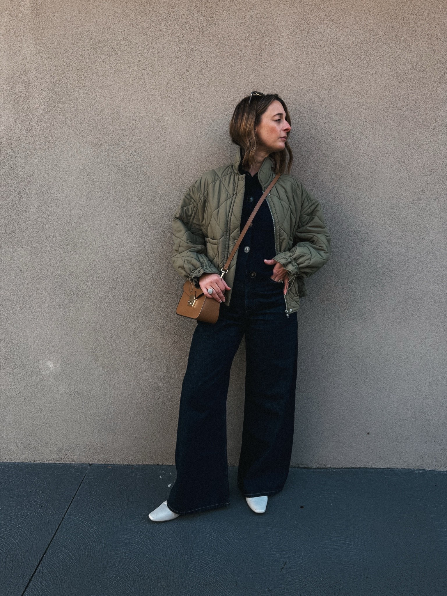 Jeans - Country Road. Wearing my usual size 8
Cardigan - Sezane. Wearing my usual size small. 
Jacket - Nude Lucy. Wearing a small - oversized fit 
Shoes - Country Road. Tts

#LTKuk #LTKspring #LTKsummer
