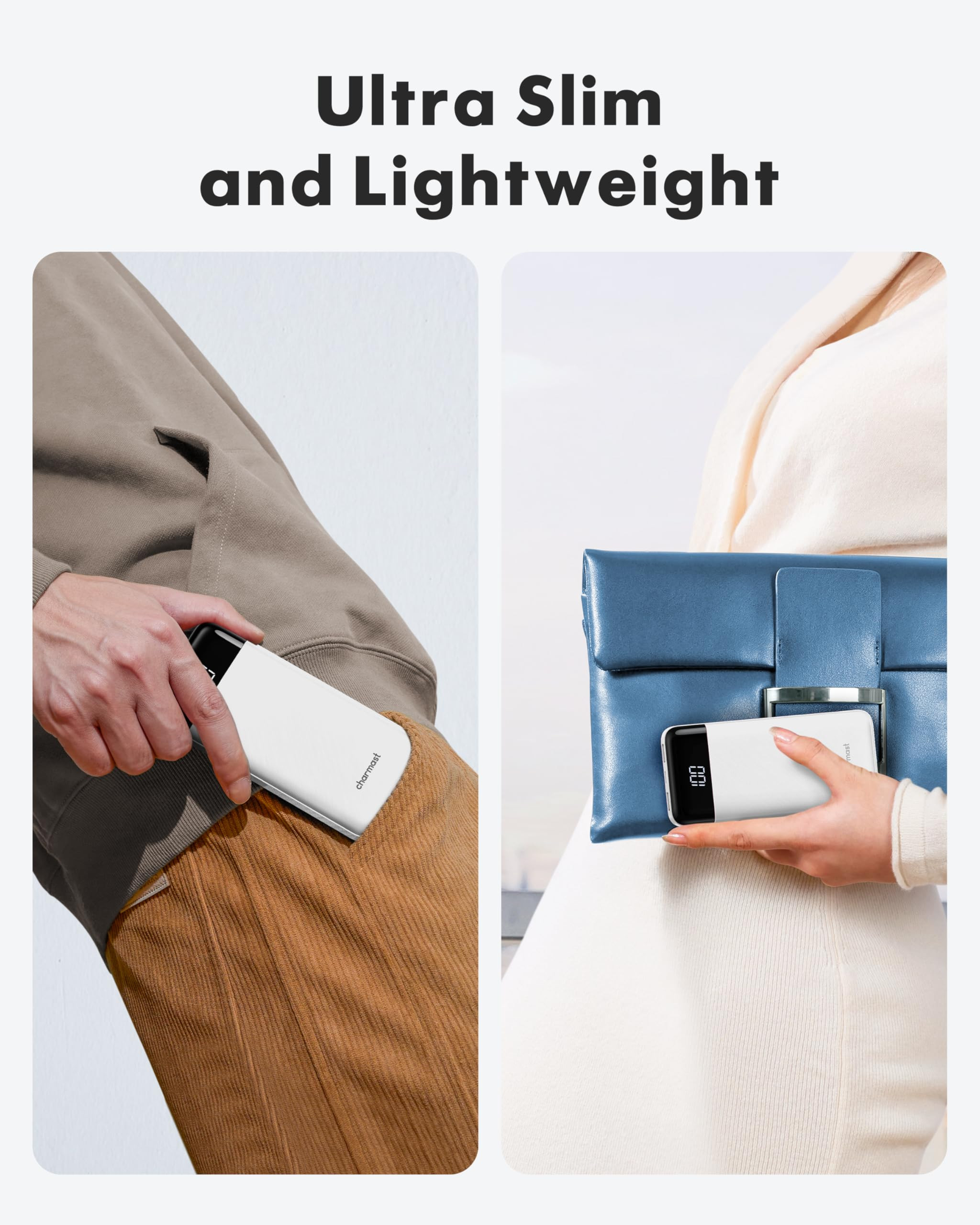 Charmast Portable Charger with Built in Cables, Power Bank with Cords Wires, Slim 10000mAh Travel... | Amazon (US)