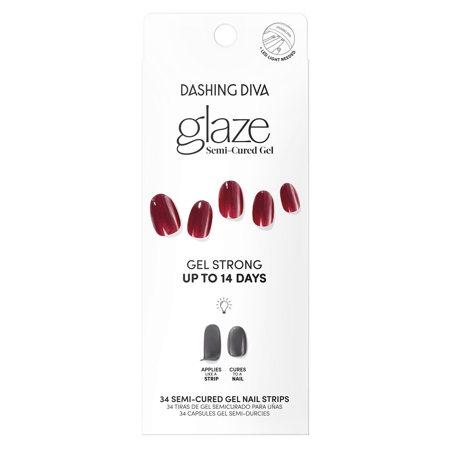 Red Dahlia Semi-Cured Color Gel Strips | Sally Beauty Supply