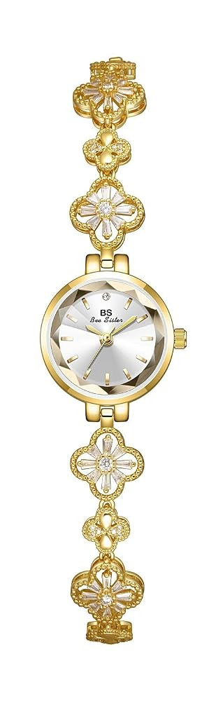 Gosasa Vintage Gold Watch for Women Hollow Four Leaf Chain Bracelet Dainty Small Ladies Dress Qua... | Amazon (US)