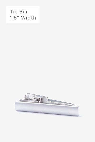 Silver Metal Frosted Curve Tie Bar | Ties.com | Ties.com