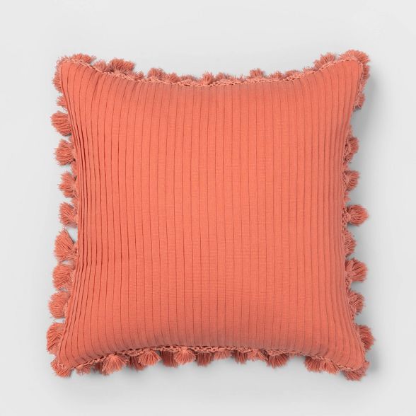 Square Solid Pillow with Fringe - Opalhouse™ | Target