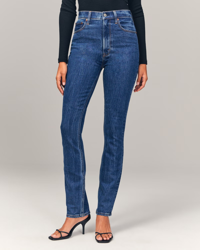 Ultra High Rise 90s Slim Straight Jean | Abercrombie & Fitch (US)