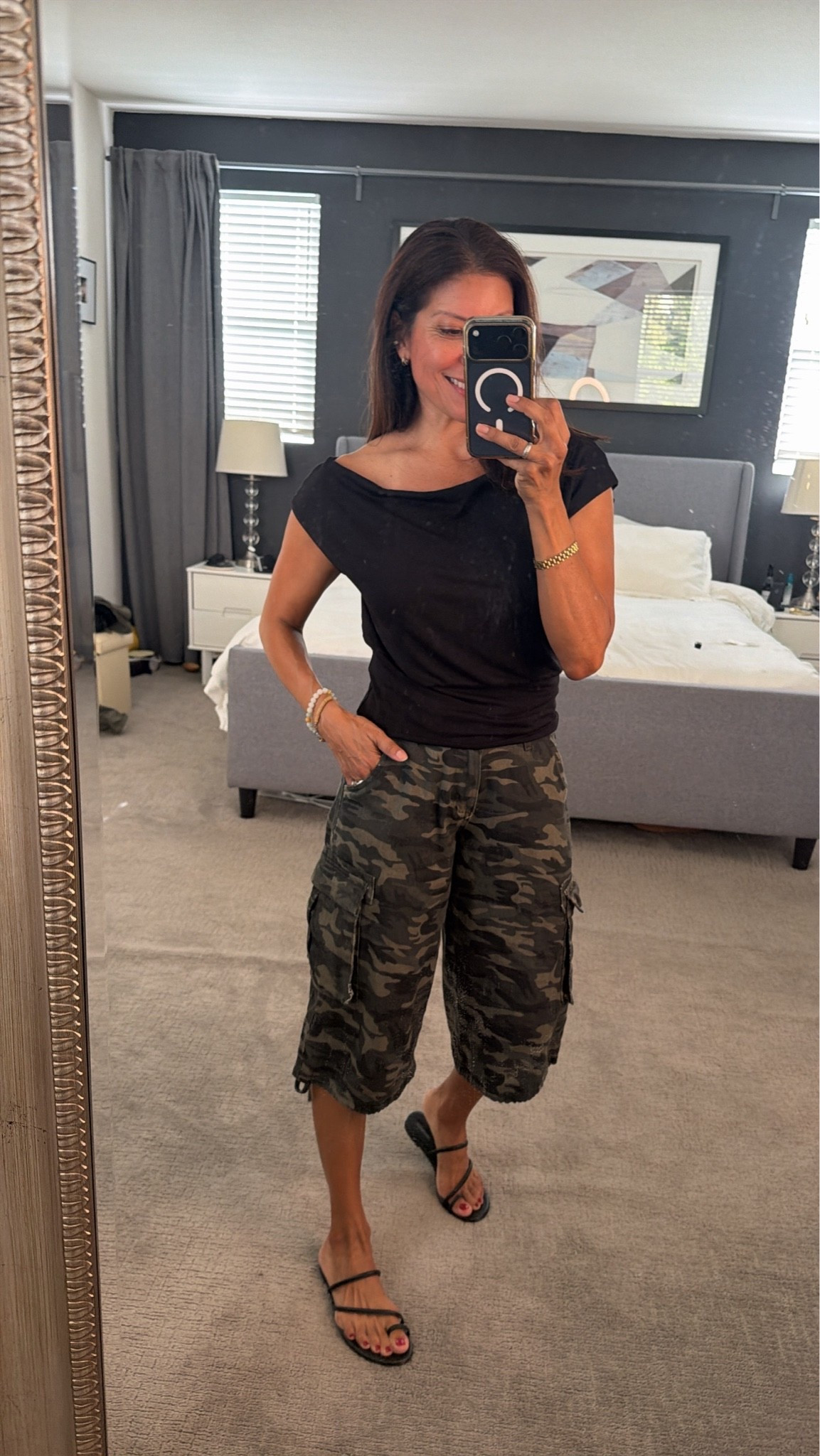 My ootd in cute camo shorts 

Wearing 0 in shorts @Princess Polly US & @nordstrom 

Sandals tts 
Top linked similar 

Outfit over 50