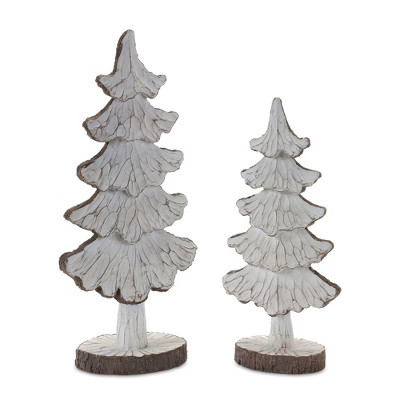 Melrose Carved Pine Tree Decor (Set of 2) | Target